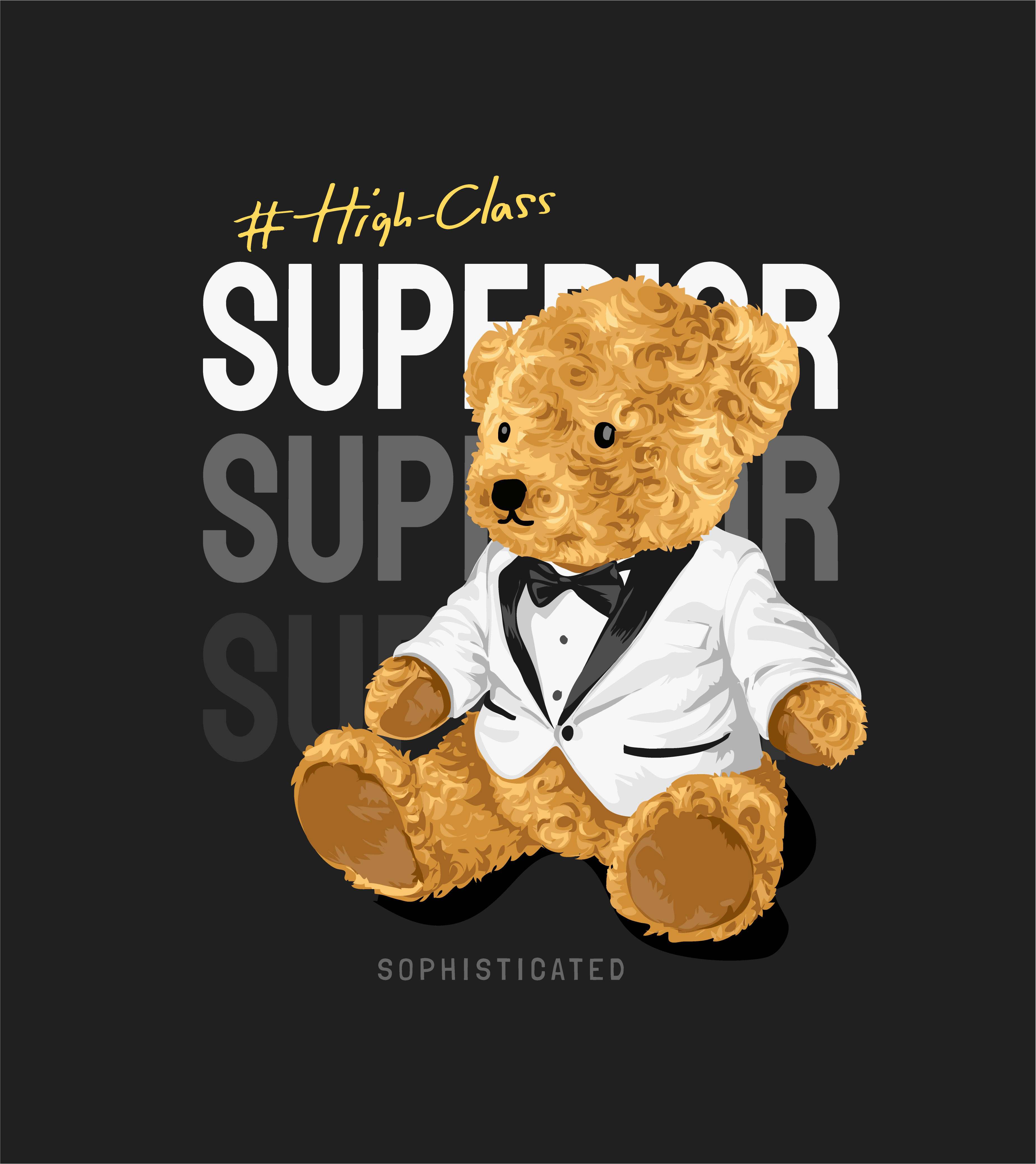 Cute bear and doll Design kids